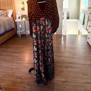 Boden Black Top with Pink Trim